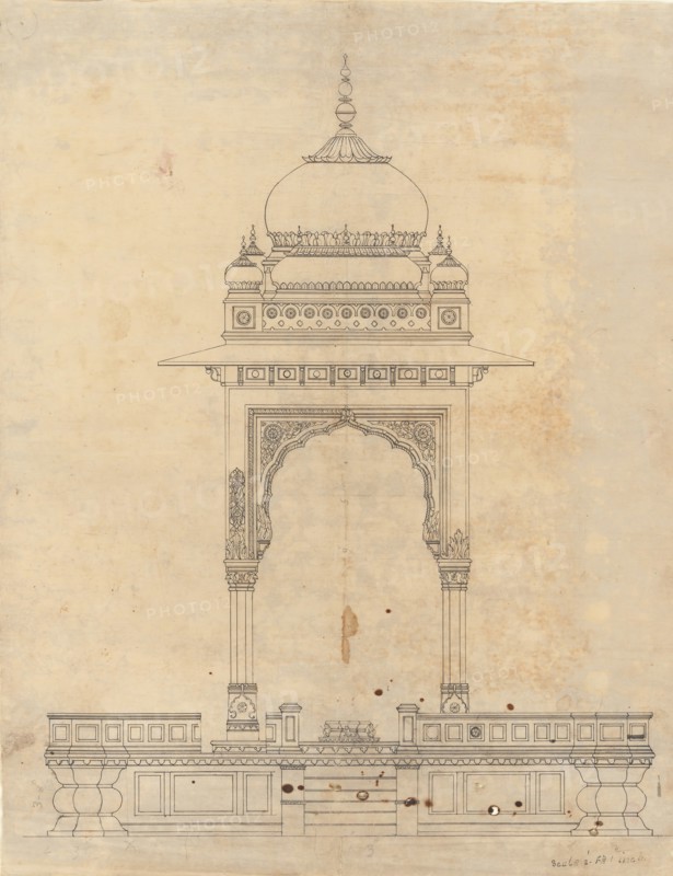 Domed Pavilion, ca. 1830. Creator: Unknown.