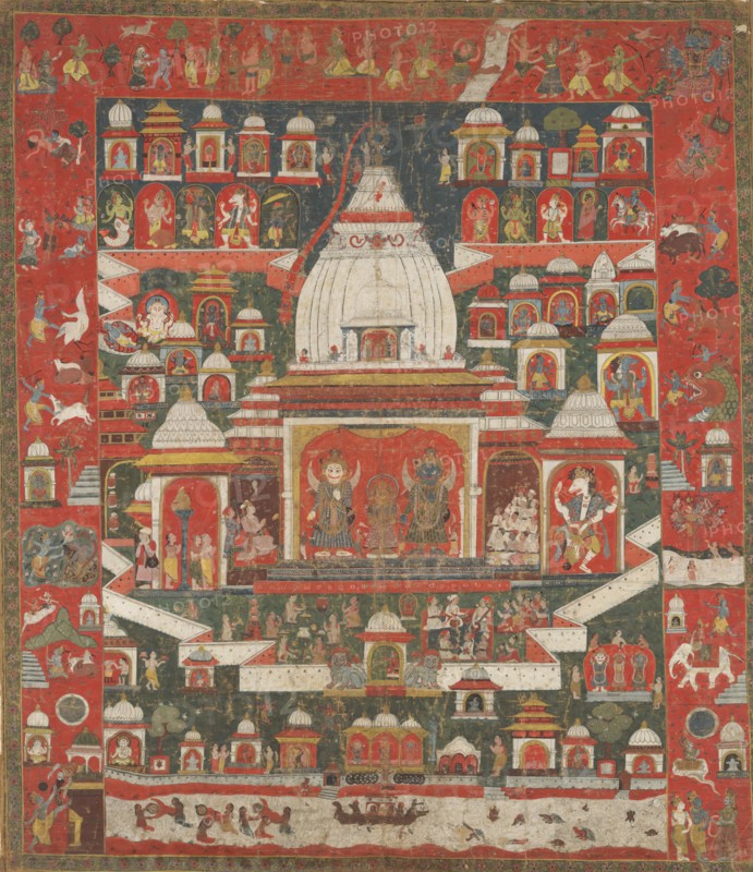 Worship of Lord Jagannatha in his temple at Puri, First half 18th century. Creator: Unknown.