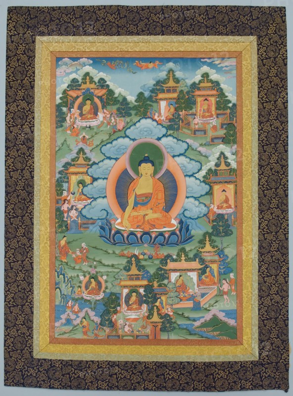 Tangka with Buddha, 19th century. Creator: Unknown.