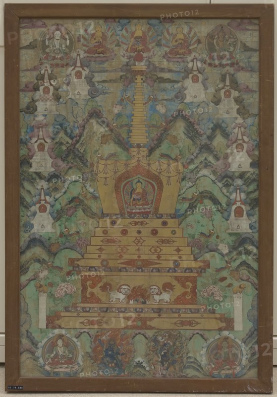 Buddha Within a Stupa, 16th-17th century. Creator: Unknown.