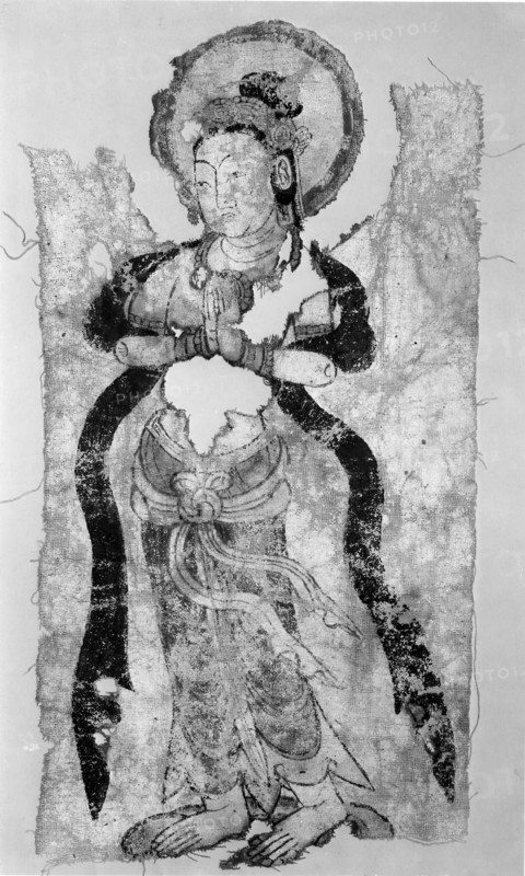 Bodhisattva in Adoration, 8th century. Creator: Unknown.