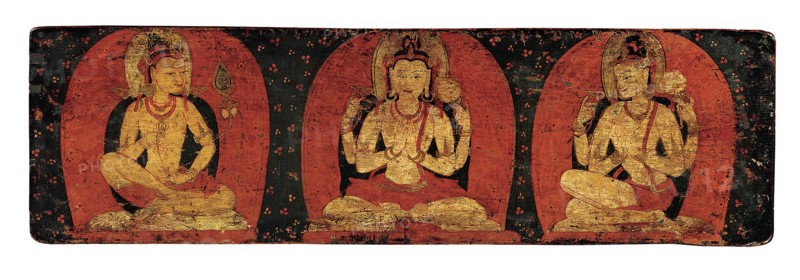 Pair of Manuscript Covers with Three Deities and Three Hierarchs, ca. 12th century. Creator: Unknown.