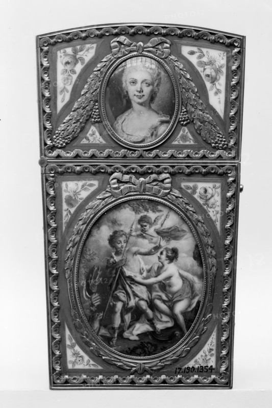 Souvenir with portrait of a woman, 1775-76. Creator: Unknown.
