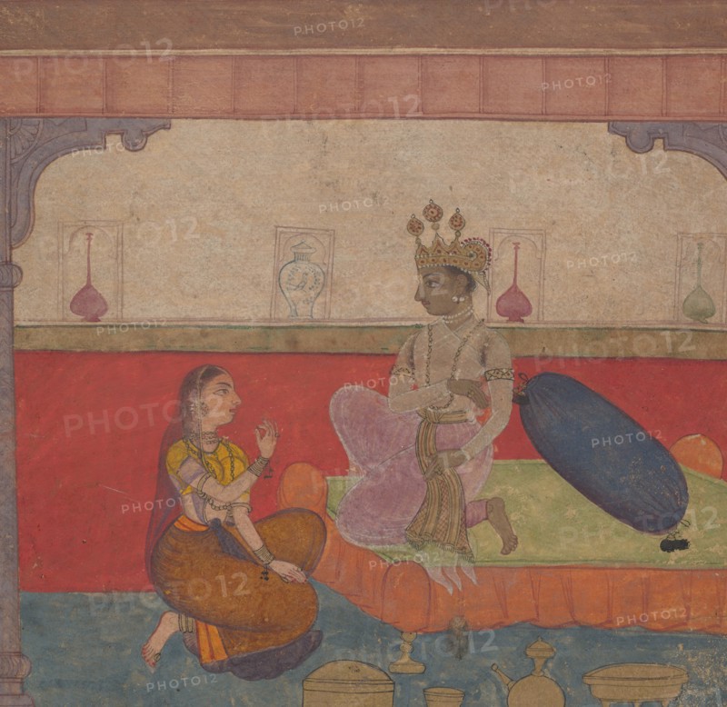 Radha Speaks to Krishna: Page from the Boston Rasikapriya (Lover's Breviary), ca. 1610. Creator: Unknown.