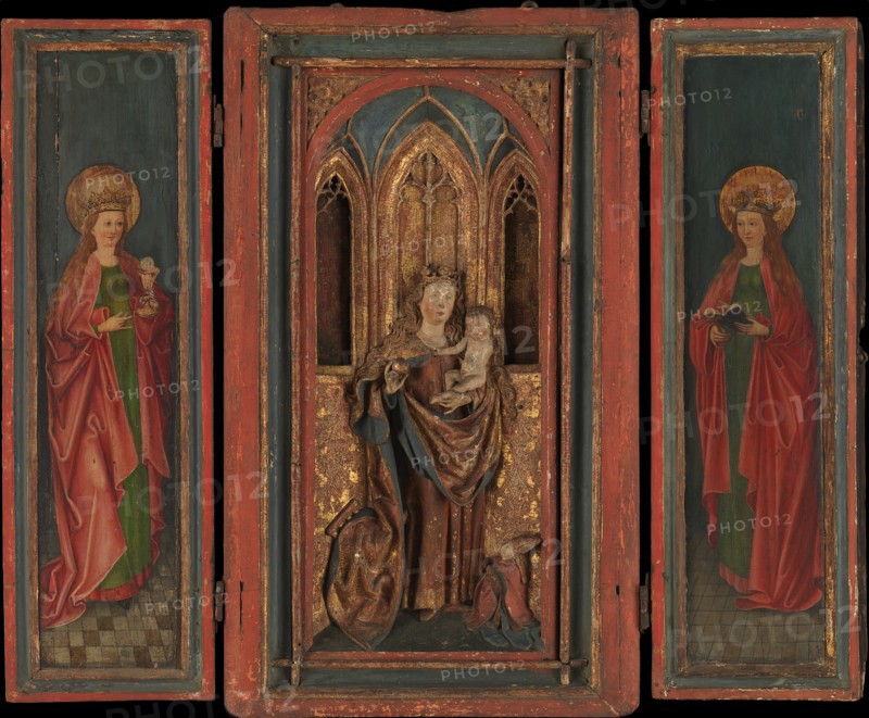 Altar Shrine with Madonna and Child with Donor, last quarter 15th century. Creator: Unknown.