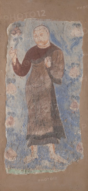 Monk Holding a Lotus, ca. 6th-7th century. Creator: Unknown.