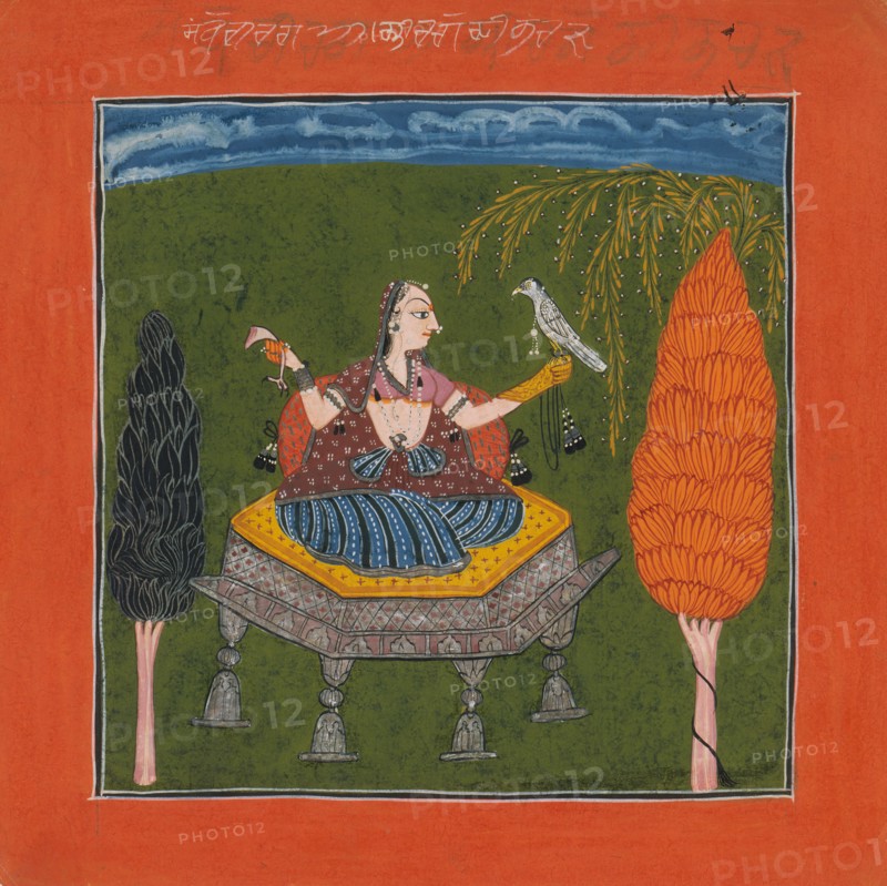 Sanveri Ragini, Page from a Ragamala Series (Garland of Musical Modes), ca. 1700-1710. Creator: Unknown.