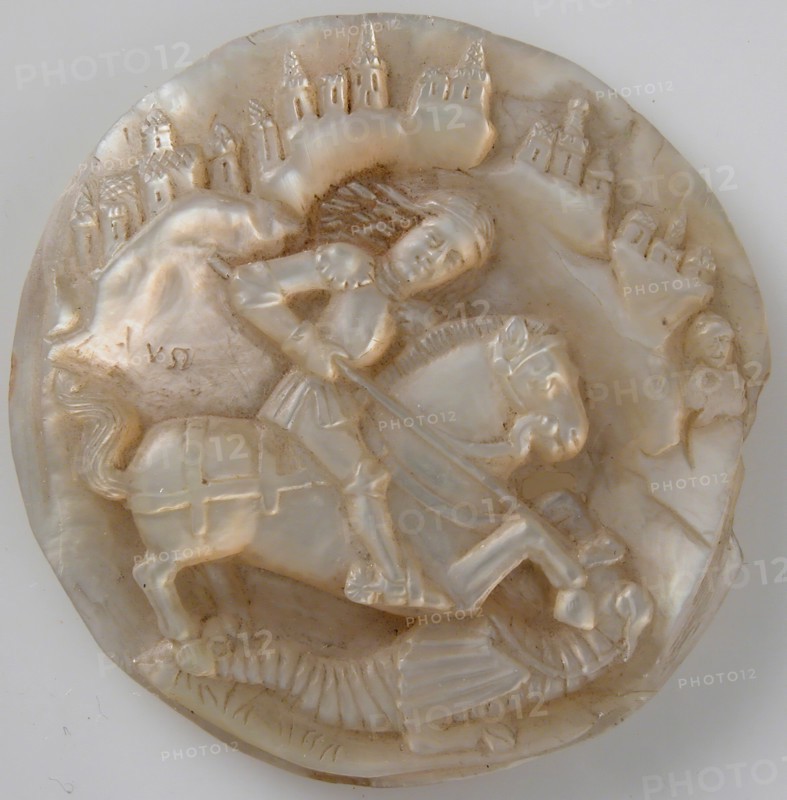 Medallion with Saint George Slaying The Dragon, late 15th century. Creator: Unknown.