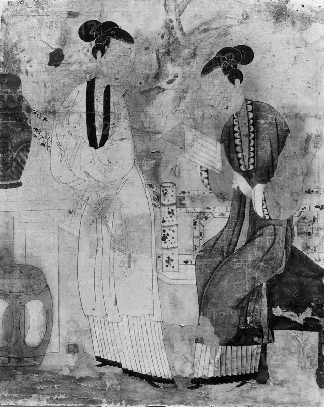 Young Women in a Garden. Creator: Unknown.