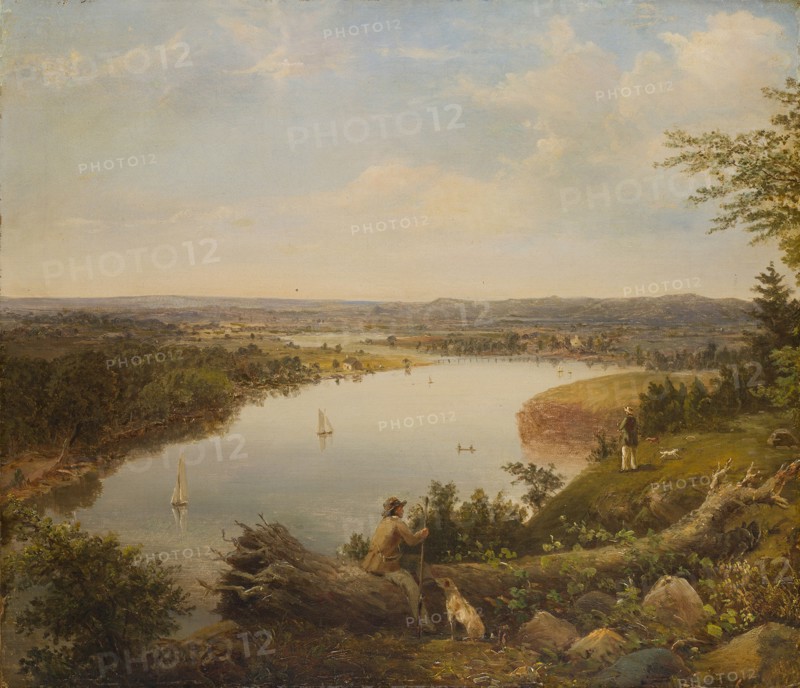 The Hudson River Valley near Hudson, New York, ca. 1850. Creator: American Painter.