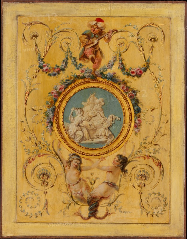 Door panel from the "Cabinet Turc" of Comte d'Artois at Versailles, 1781. Creator: Jean -Simeon Rousseau de la Rottiere.