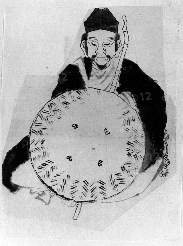 Portrait of the Poet Matsuo Basho (?), 18th-19th century. Creator: Hokusai.