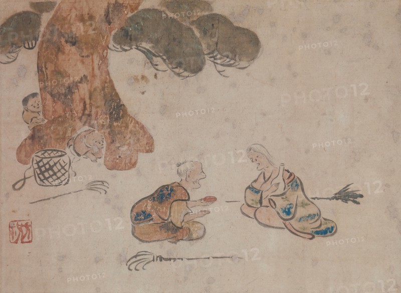 Old Man and Woman. Creators: Unknown, Ogata Korin.