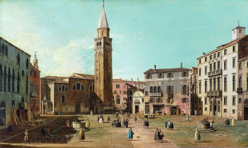 Campo Sant'Angelo, Venice, 1730s. Creator: Canaletto.