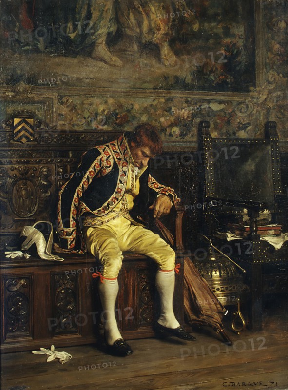 A Footman Sleeping, 1871. Creator: Charles Bargue.