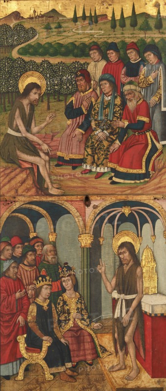 Panel of Saint John the Baptist with Scenes from His Life, 1464-1507. Creator: Domingo Ram.