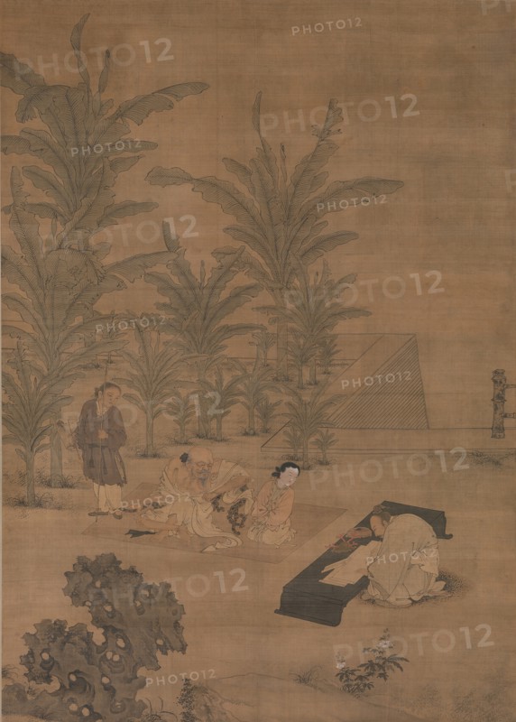 The Scholar Fu Sheng Transmitting the Book of Documents, 15th-mid-16th century. Creator: Du Jin.