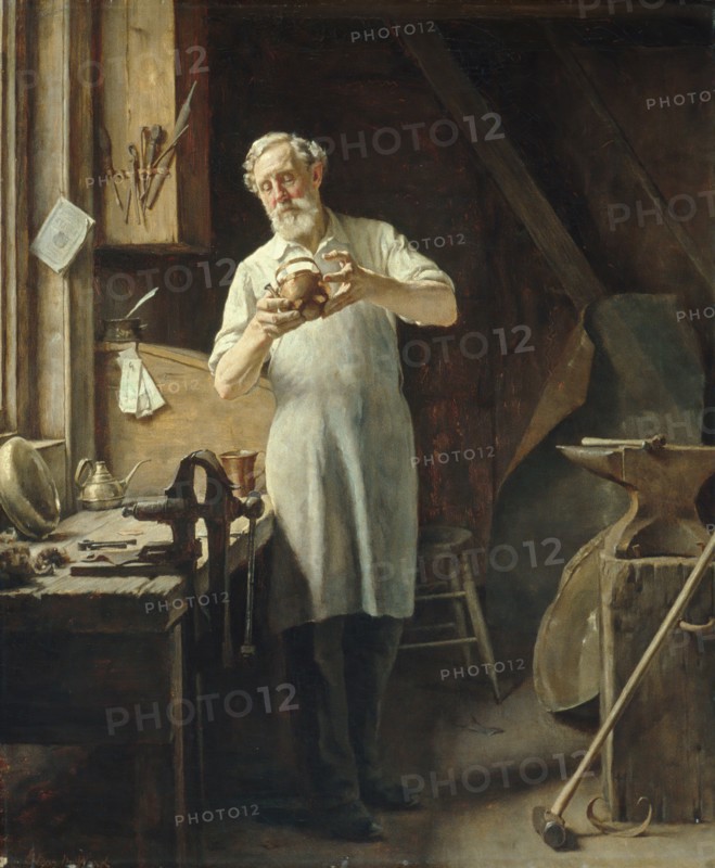 The Coppersmith, ca. 1898. Creator: Edgar Melville Ward.