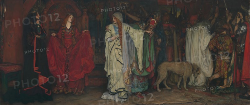 King Lear, Act I, Scene I, 1898. Creator: Edwin Austin Abbey.