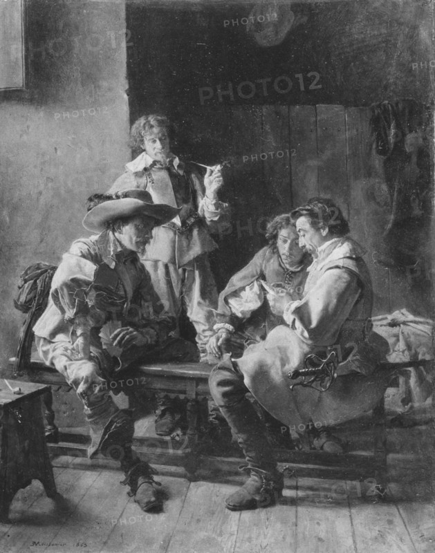 The Card Players, 1863. Creator: Jean Louis Ernest Meissonier.