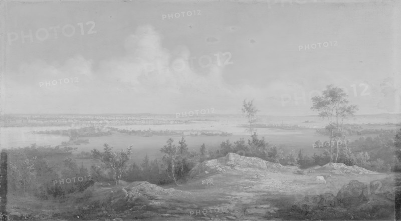 View of New York from New Jersey, ca. 1850. Creator: Unknown.