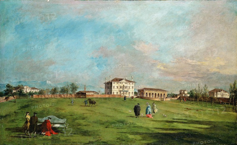 The Villa Loredan, Paese, early 1780s. Creator: Francesco Guardi.