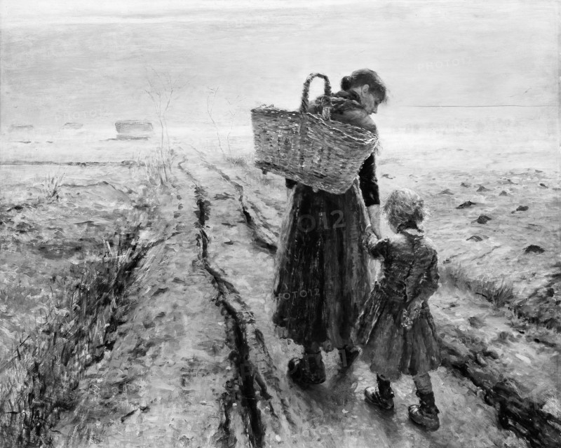 Going Home, ca. 1889. Creator: Fritz Karl Hermann von Uhde.