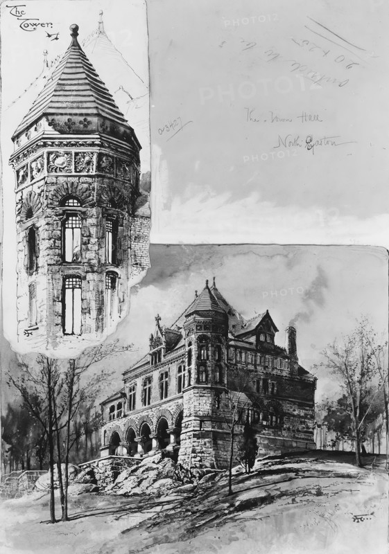 The Town Hall, North Easton, Massachusetts. Creator: Harry Fenn.
