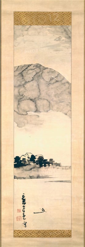 Finger Painting of a Landscape, 18th century. Creator: Ike no Taiga.