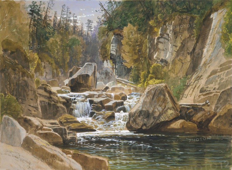 On the Ausable, 1869. Creator: James David Smillie.