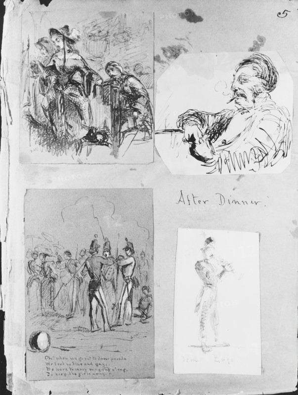 Church Scene (from Sketchbook), 1854-55. Creator: James Abbott McNeill Whistler.