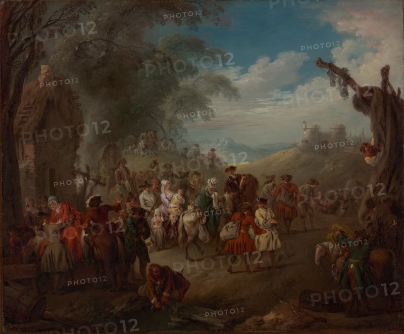Troops on the March, ca. 1725. Creator: Jean-Baptiste Pater.