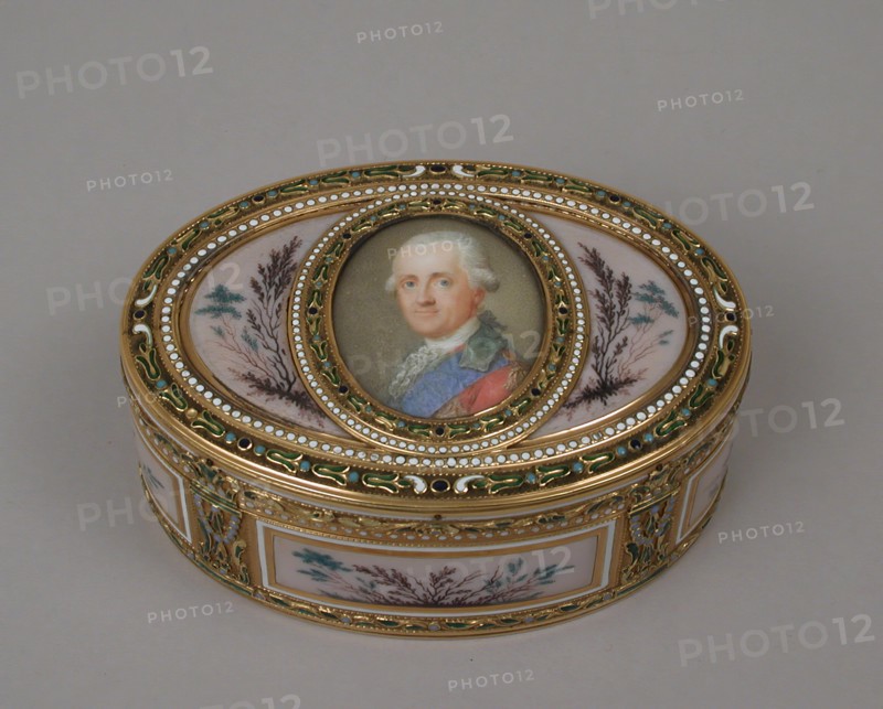 Snuffbox with portrait of a man, probably Prinz Karl von Sachsen (1733-1796), 1778-79. Creator: Jean-Joseph Barrière.