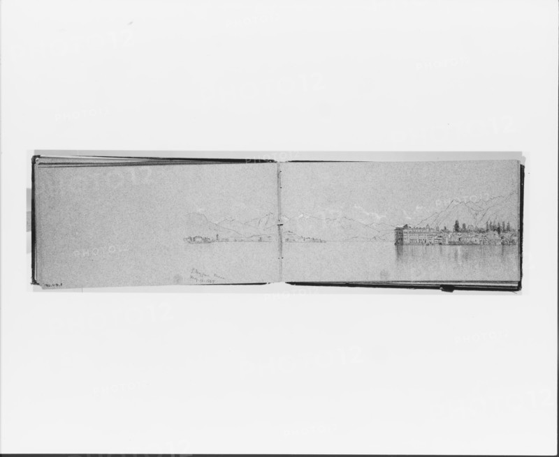 Lake Maggiore, May 12, 1869 (verso, from Sketchbook), 1869. Creator: Jervis McEntee.