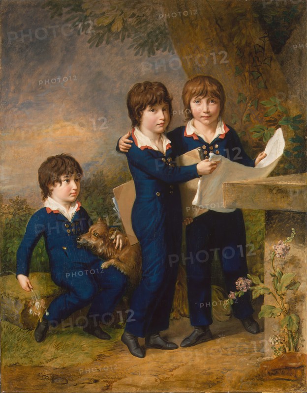 The Children of Martin Anton Heckscher: Johann Gustav Wilhelm Moritz (1797-1865)..., 1805. Creator: Johann Heinrich Wilhelm Tischbein.
