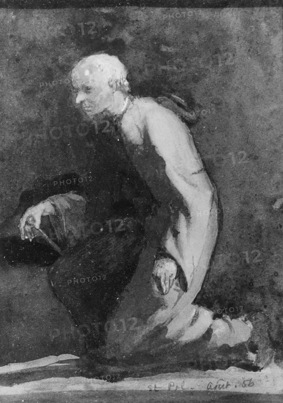 A Brittany Beadle?Sketch from Nature, 1856. Creator: John La Farge.