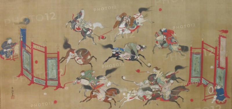 Tartars Playing Polo, early 18th century. Creator: Kano Eisen'in Furunobu.