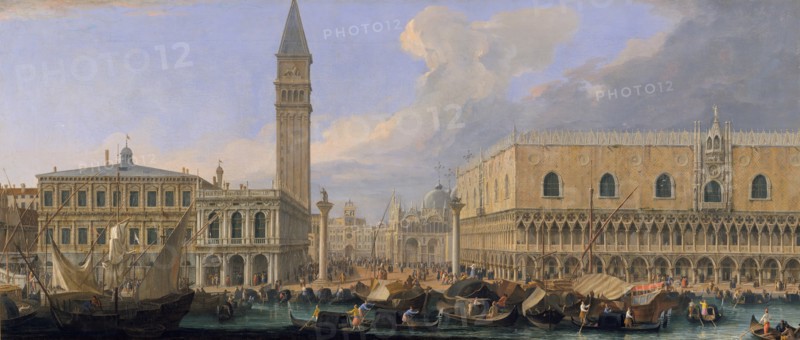 The Molo, Venice, from the Bacino di San Marco, ca. 1709. Creator: Luca Carlevarijs.