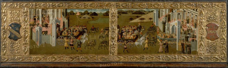 King Solomon and the Queen of Sheba. Creator: Master of Lecceto.