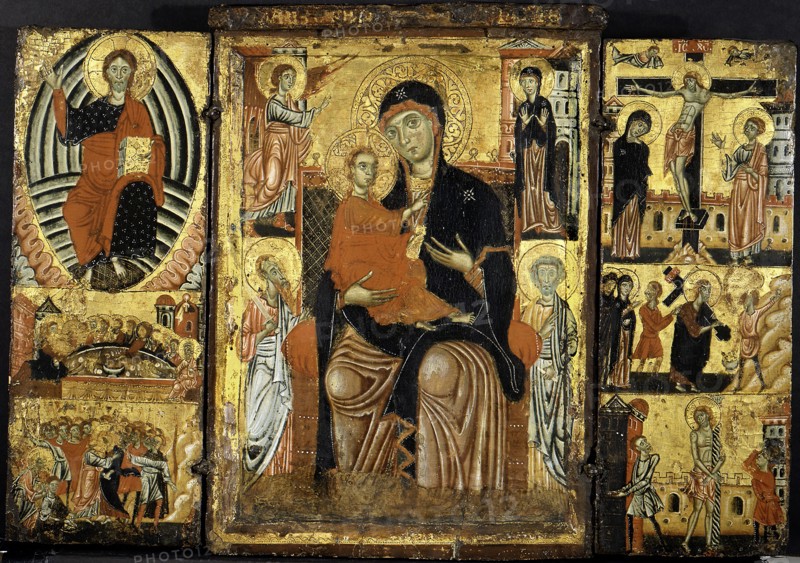 Madonna and Child Enthroned. Creator: Master of the Magdalen.