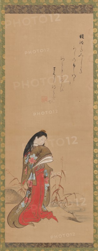 Lady Ise by the Riverbank, late 18th century. Creator: Nishikawa Sukenobu.