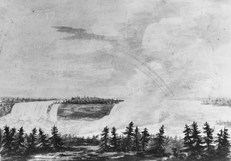 The Falls of Niagara (Copy after an Engraving in The Port Folio Magazine, March 1810), 1811-ca. 1813 Creator: Pavel Petrovic Svin'in.
