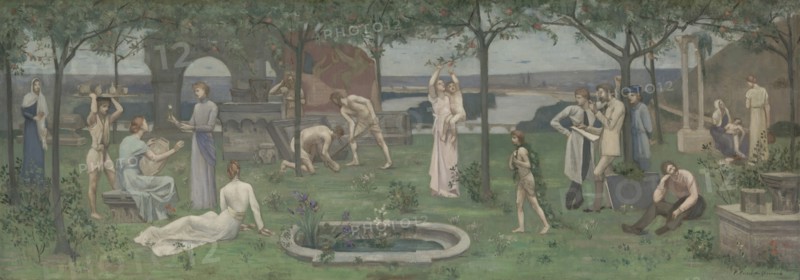Inter artes et naturam (Between Art and Nature), ca. 1890-95. Creator: Pierre Puvis de Chavannes.