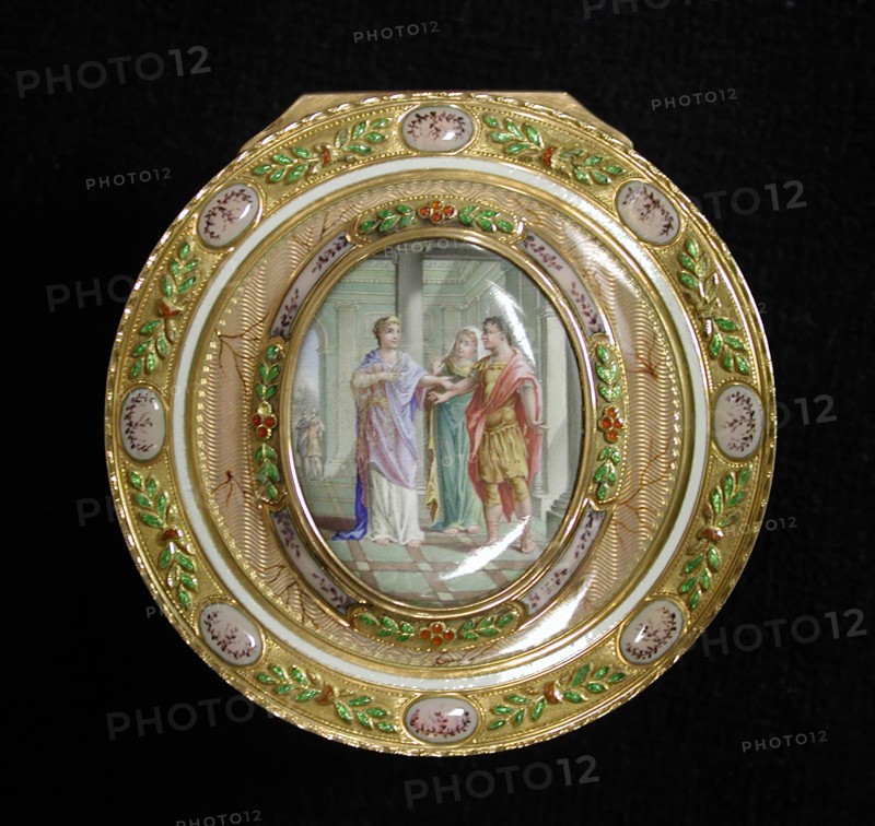 Snuffbox with miniature depicting the return of Theseus, 1781. Creator: Barthelemy Pillieux.