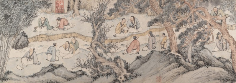Gathering at the Orchid Pavilion, datable to 1560. Creator: Qian Gu.