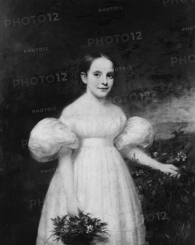 Portrait of a Girl with Flowers, ca. 1835. Creator: Samuel Lovett Waldo.