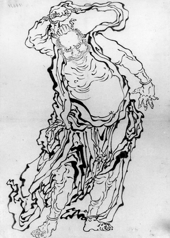 Nio the Guardian, 18th-19th century. Creator: School of Katsushika Hokusai.