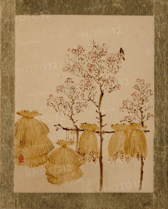 Rice Stacks and Trees. Creator: Shibata Zeshin.
