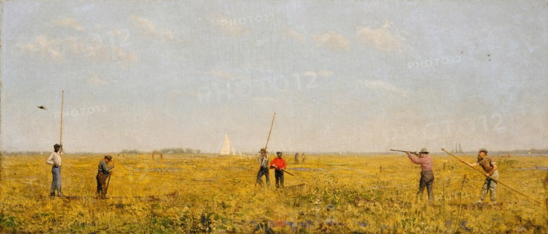Pushing for Rail, 1874. Creator: Thomas Eakins.