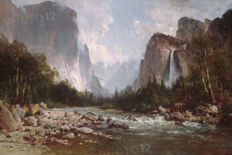 View of Yosemite Valley, 1885. Creator: Thomas Hill.